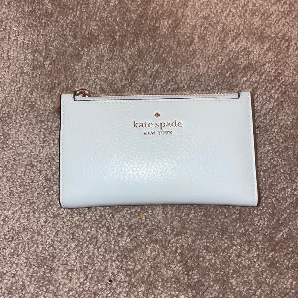 Kate Spade Leila Slim Bifold Wallet pale blue